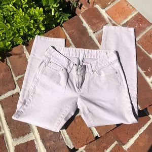 Ann Taylor Loft denim modern tan capri jeans 26/2